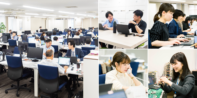 技術営業・技術部門フロア